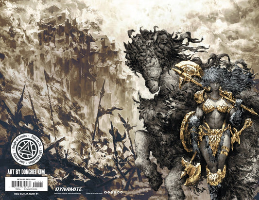 RED SONJA NOIR #1 - DONGHEE KIM VIRGIN VARIANT WRAPAROUND COVER B HEROESCON KNIGHT OF COMICS EXCLUSIVE