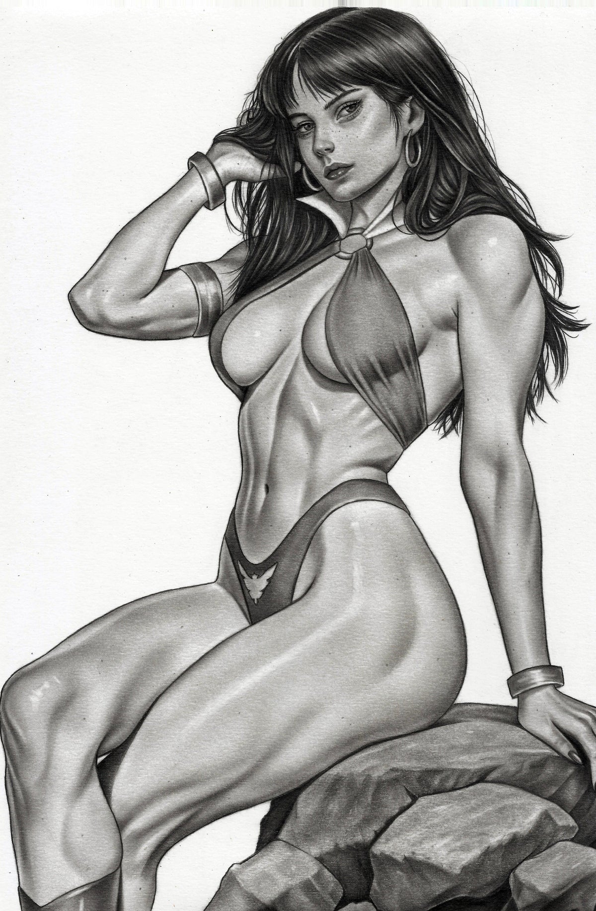VAMPIRELLA ARMAGEDDON #12 - ALAN BORGES COVER B SKETCH VARIANT KNIGHT OF COMICS SDCC 2026 EXCLUSIVE LTD 200