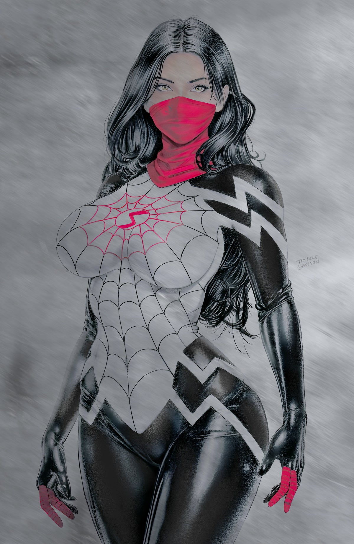 WAIFU CHRONICLES #1 - GHOST SPIDER COSPLAY - TIM GRAYSON COVER A METAL KNIGHT OF COMICS EXCLUSIVE LTD 5