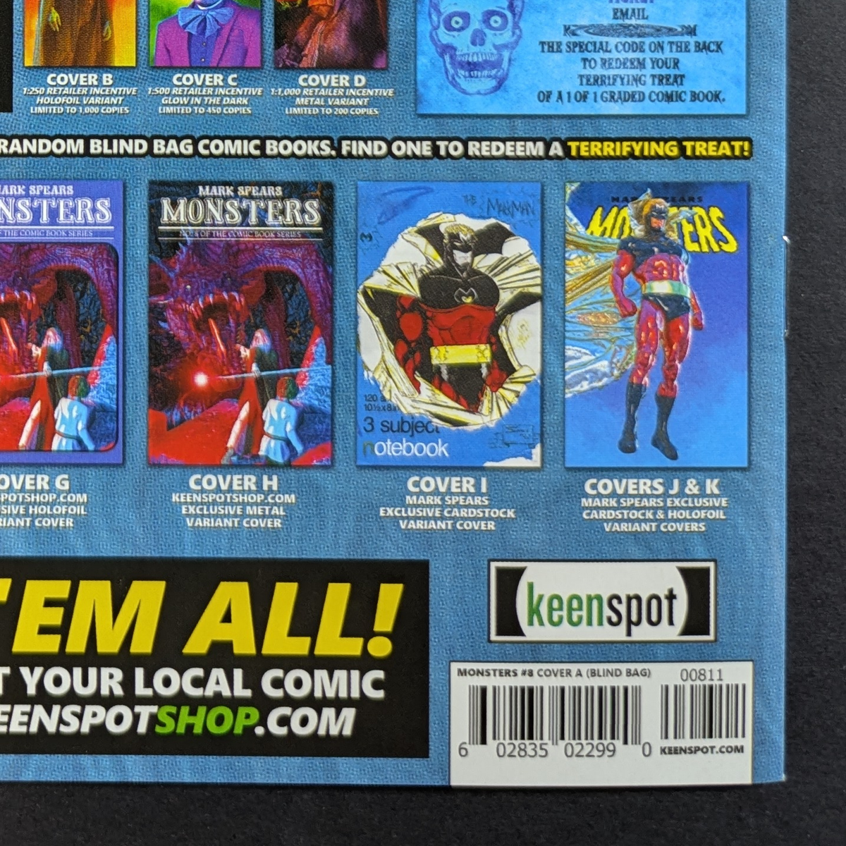 Mark Spears Monsters #8 - A19 1:34 Virgin Ratio Cover