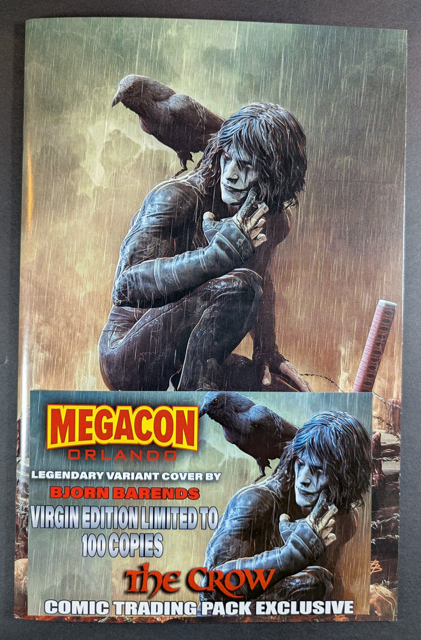 The Crow | Megacon Legendary Bjorn Barends Virgin Trading Pack LTD 100 COA NM