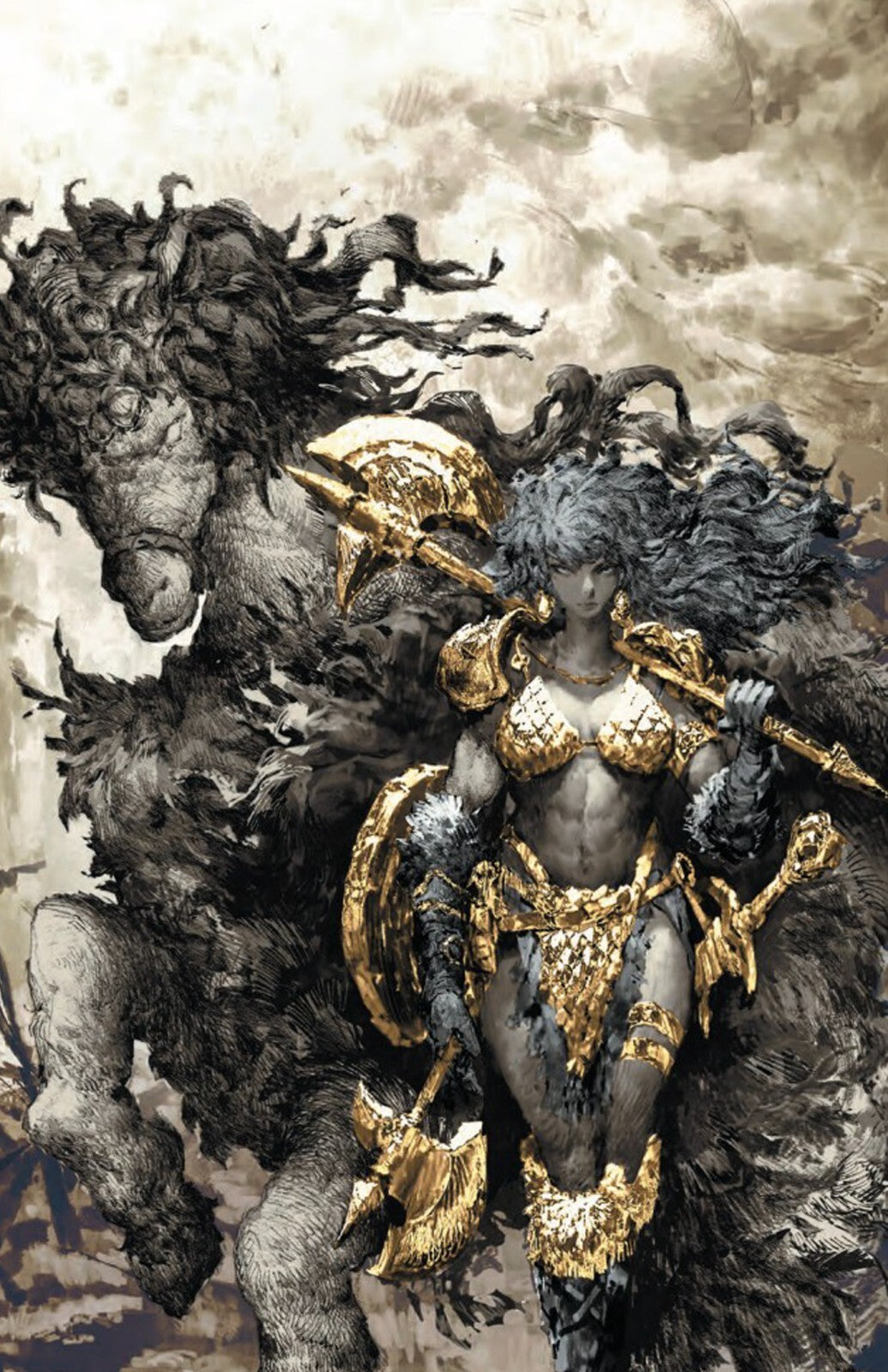 RED SONJA NOIR #1 - DONGHEE KIM VIRGIN VARIANT WRAPAROUND COVER B HEROESCON KNIGHT OF COMICS EXCLUSIVE