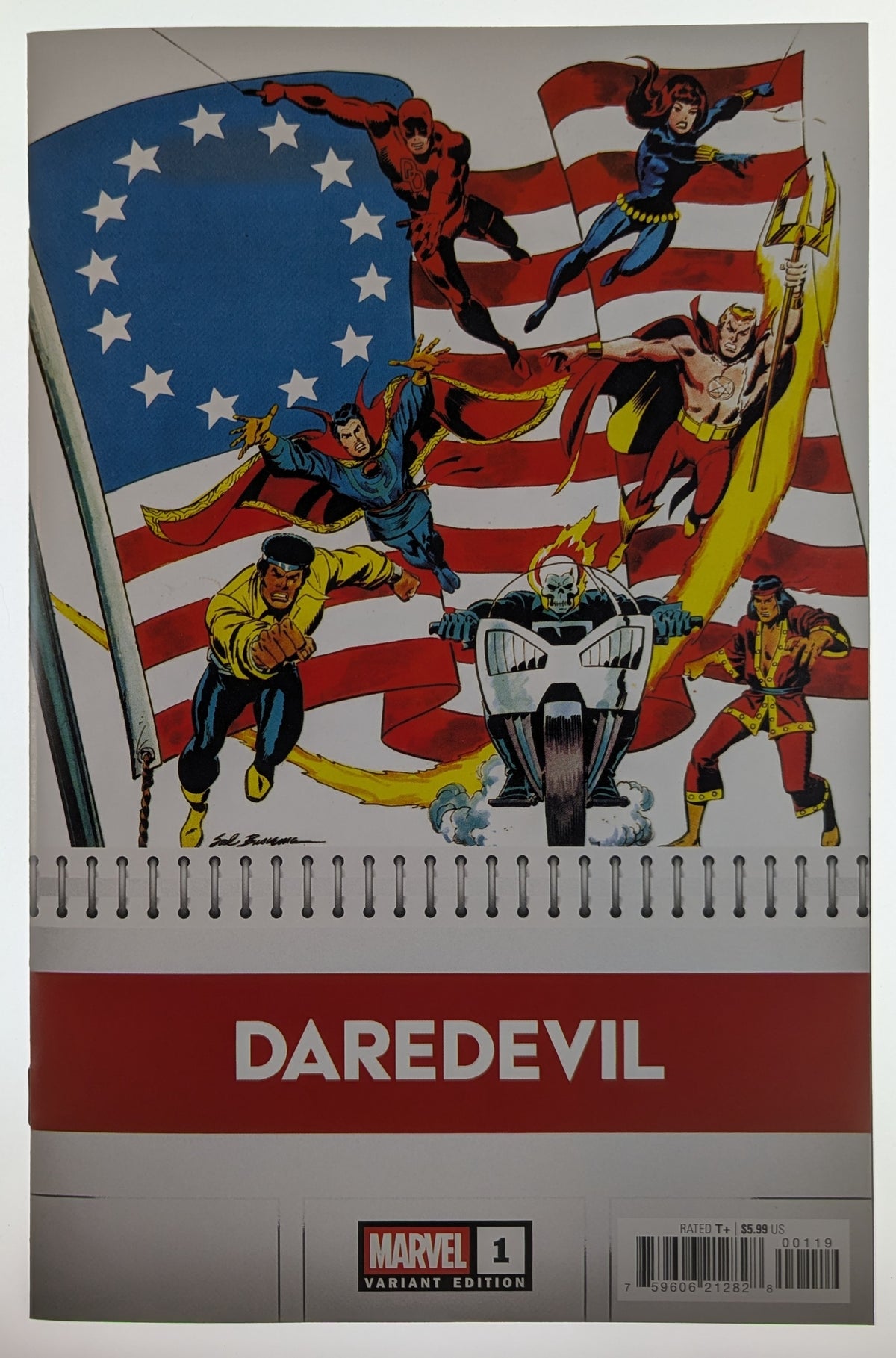 Daredevil #1 Sal Buscema Bicentennial Calendar Hidden Gem Cover