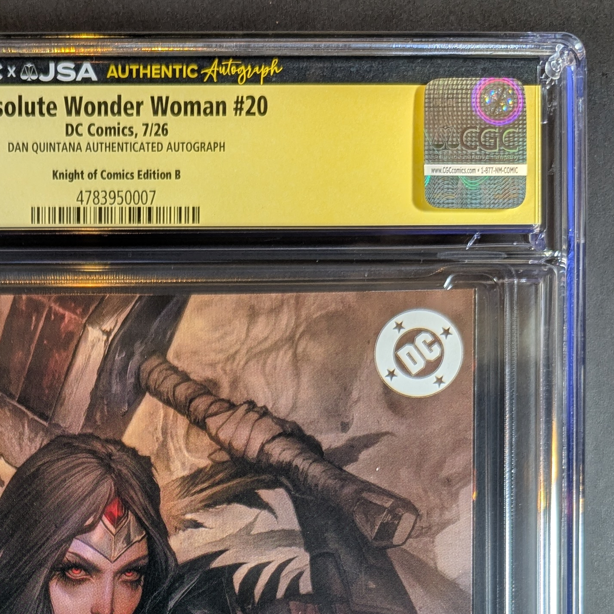 CGC 9.8 JSA Absolute Wonder Woman #1 | Virgin Dan Quintana Signed