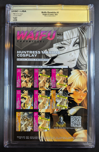 CGC 9.8 JSA | Waifu Chronicles "Huntress Makima" Cvr E Signed Katya Sinyukhina