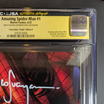 CGC 9.8 JSA Amazing Spider-Man #1 | C2E2 Virgin Edition B Signed by Mico Suayan