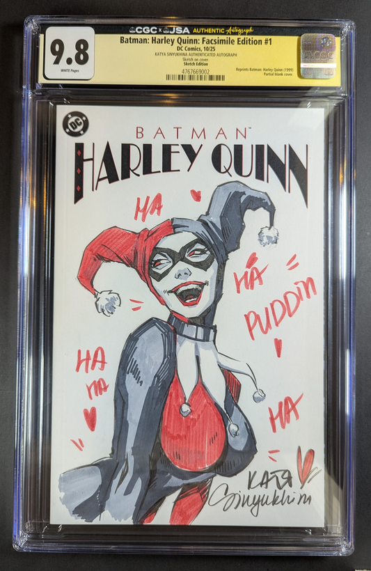 CGC 9.8 JSA | Batman Harley Quinn | Katya Sinyukhina Original Sketch 1/1