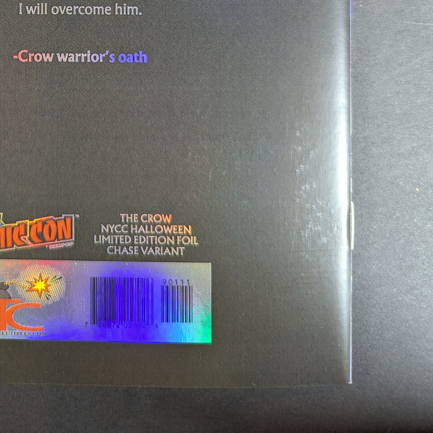The Crow Virgin Foil Edition Signed O'Barr with COA NYCC LTD 75 NM