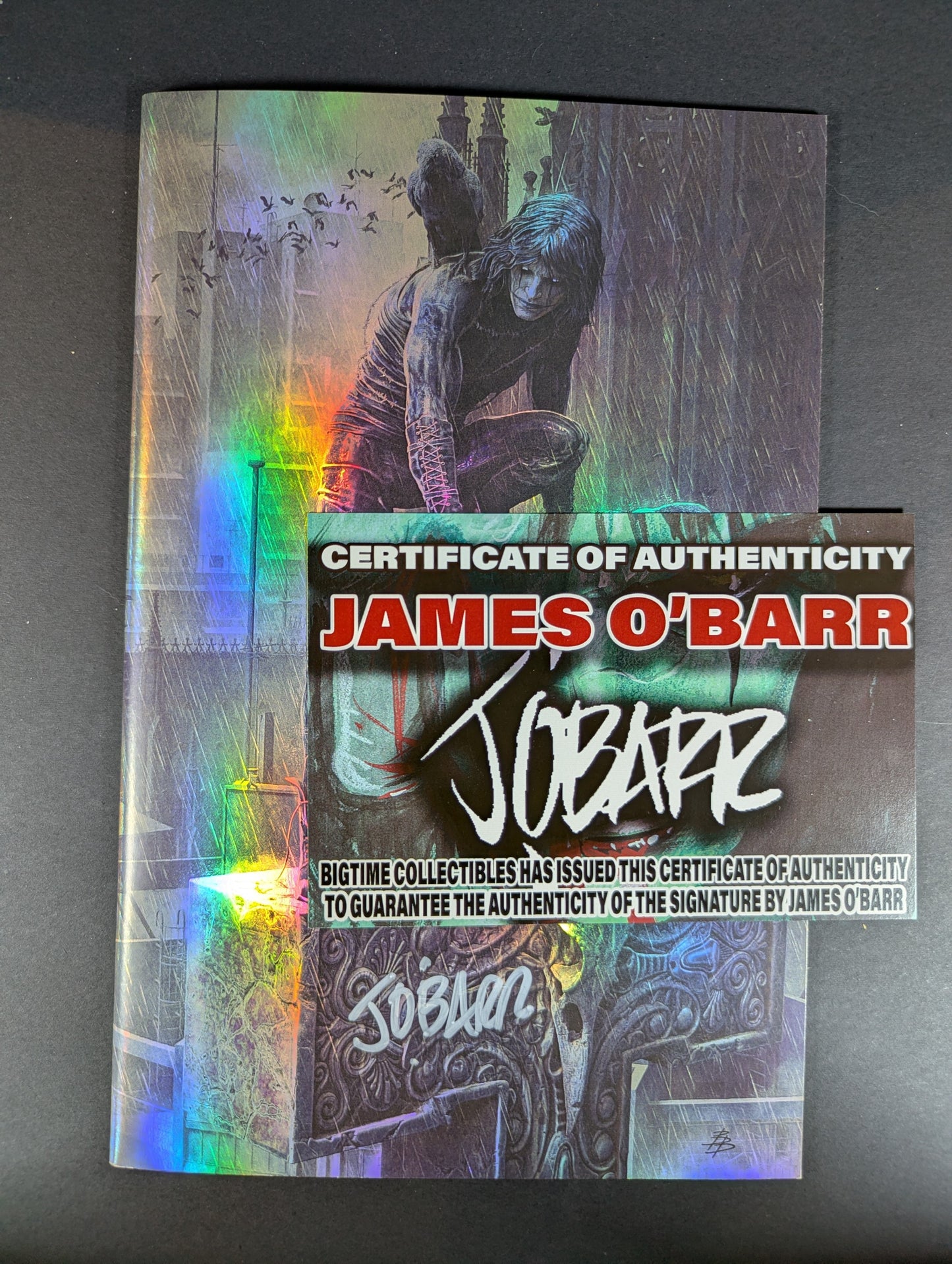 The Crow Virgin Foil Edition Signed O'Barr with COA NYCC LTD 75 NM