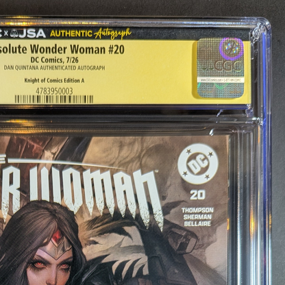 CGC 9.8 JSA Absolute Wonder Woman #1 | Trade Dan Quintana Signed