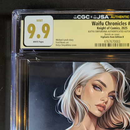 CGC 9.9 JSA | Waifu Chronicles "Vigilante Rem" Signed/Remark Katya Sinyukhina