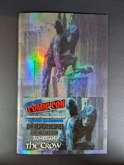The Crow Virgin Foil Edition Signed O'Barr with COA NYCC LTD 75 NM