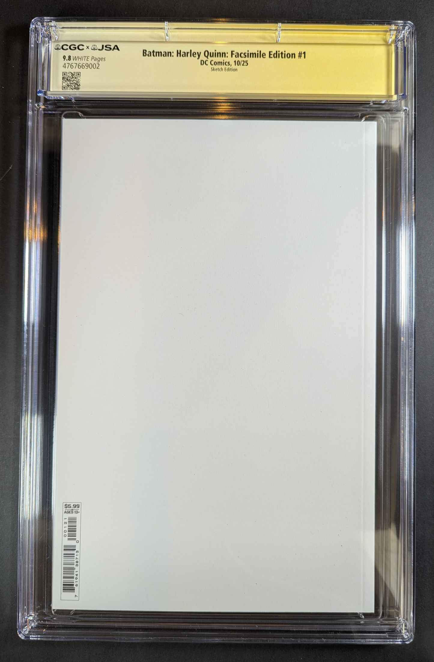 CGC 9.8 JSA | Batman Harley Quinn | Katya Sinyukhina Original Sketch 1/1