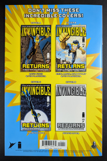 Invincible #1 Returns: Katya Sinyukhina Virgin Variant C2E2 Exclusive