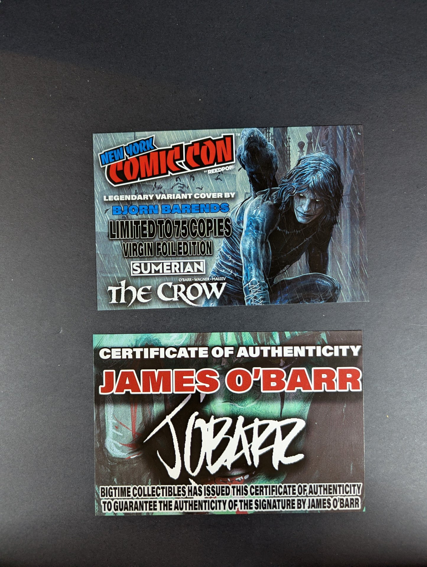 The Crow Virgin Foil Edition Signed O'Barr with COA NYCC LTD 75 NM