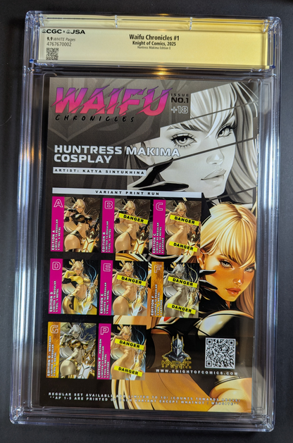 CGC 9.9 JSA | Waifu Chronicles "Huntress Makima" Cvr E Signed Katya Sinyukhina