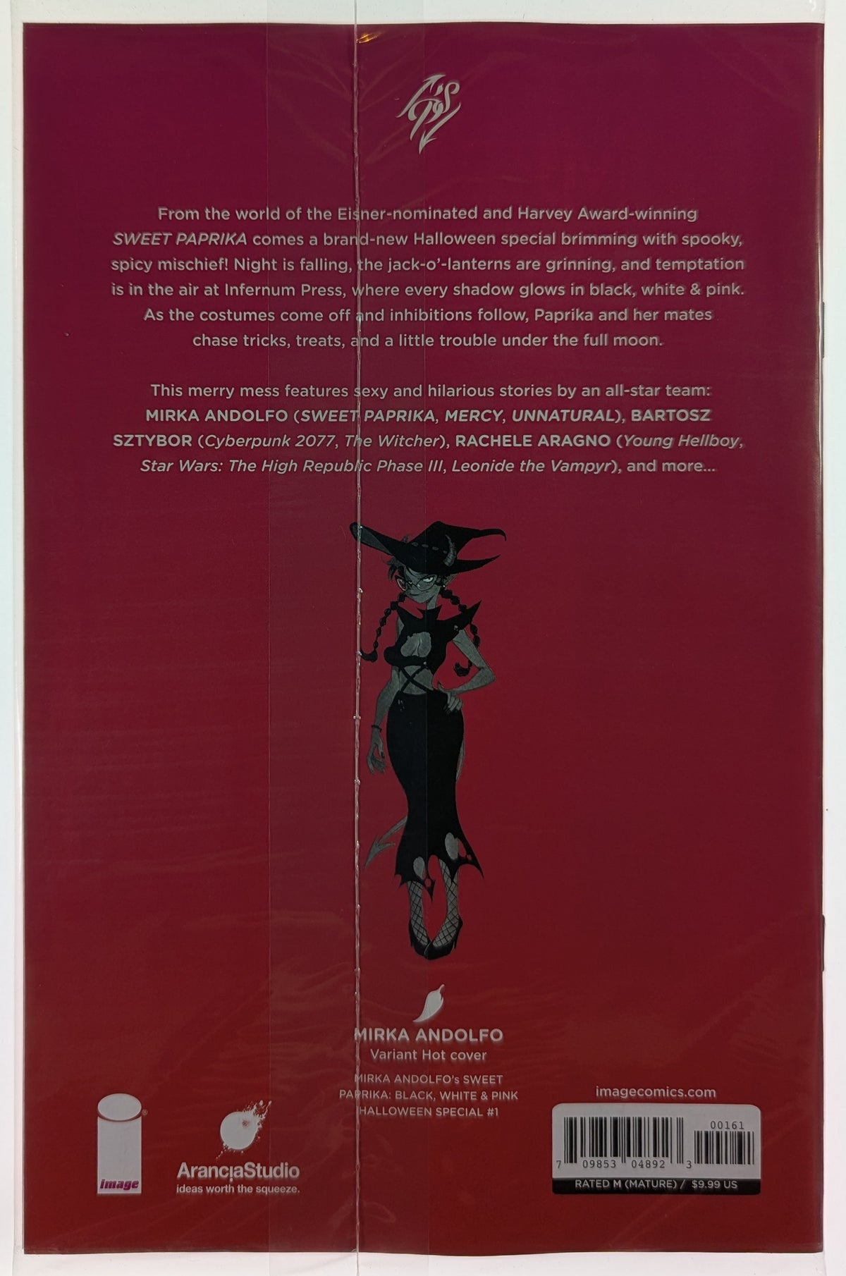 Mirka Andolfos Sweet Paprika Black White and Pink Halloween Special #1 Cover F