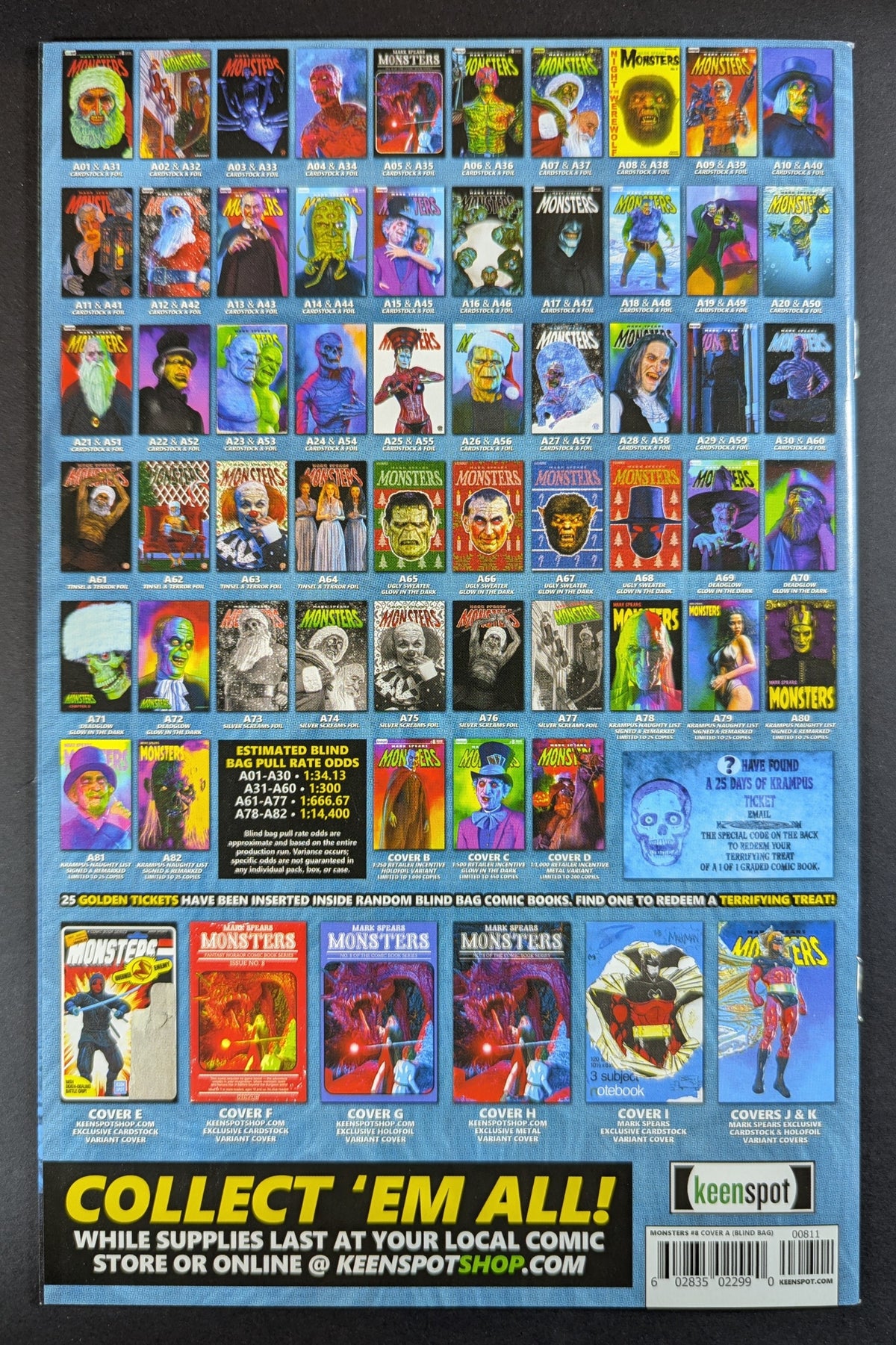 Mark Spears Monsters #8 - Cover B Blind Bag Variant (Spider Monster)