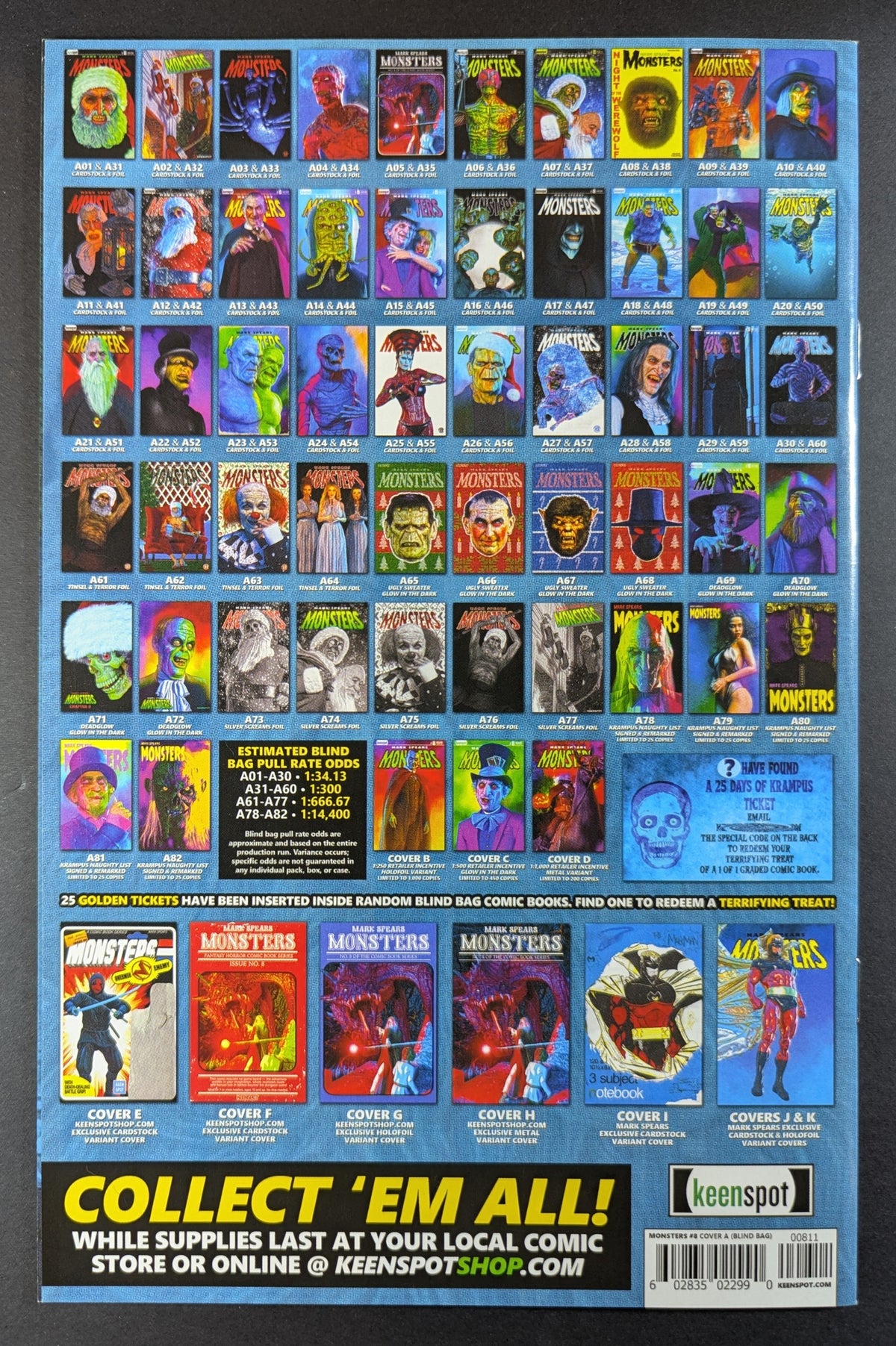Mark Spears Monsters #8 - A19 1:34 Virgin Ratio Cover
