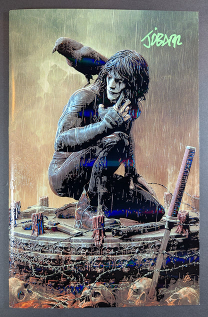 The Crow | Megacon Legendary Barends Embossed Foil Signed O'Barr COA NM+ LTD 50