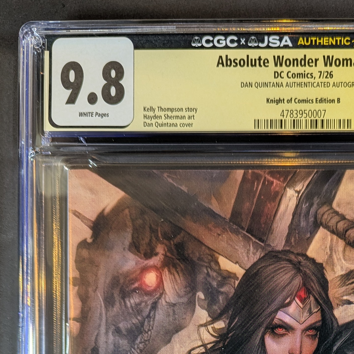 CGC 9.8 JSA Absolute Wonder Woman #1 | Virgin Dan Quintana Signed