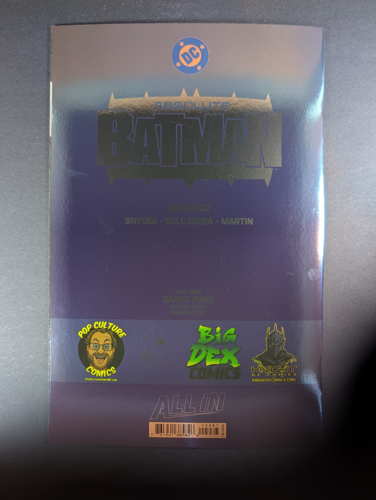 Absolute Batman #22 Fung Foil Virgin Variant Harley Origin Ltd 1,000