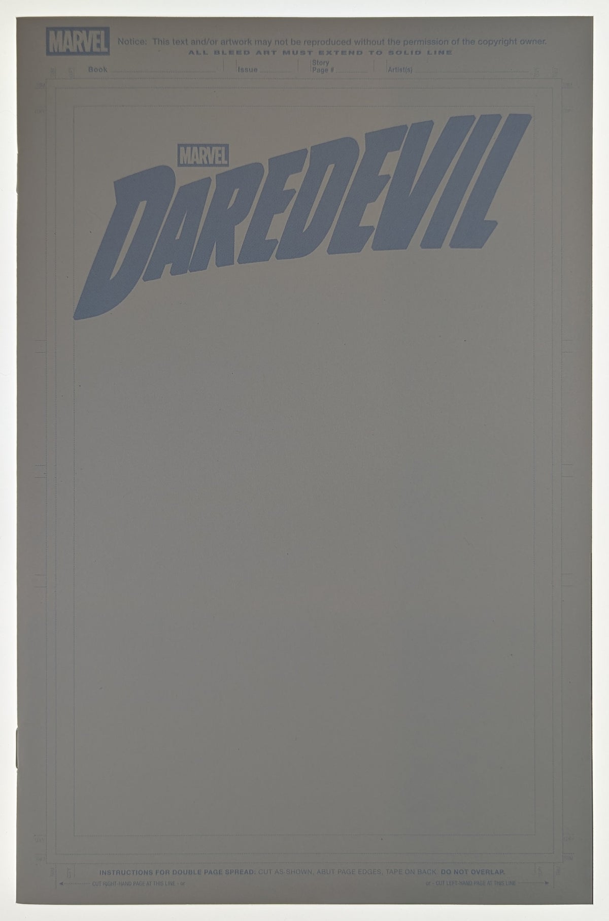 Daredevil #1 Blind Bag Blank Variant