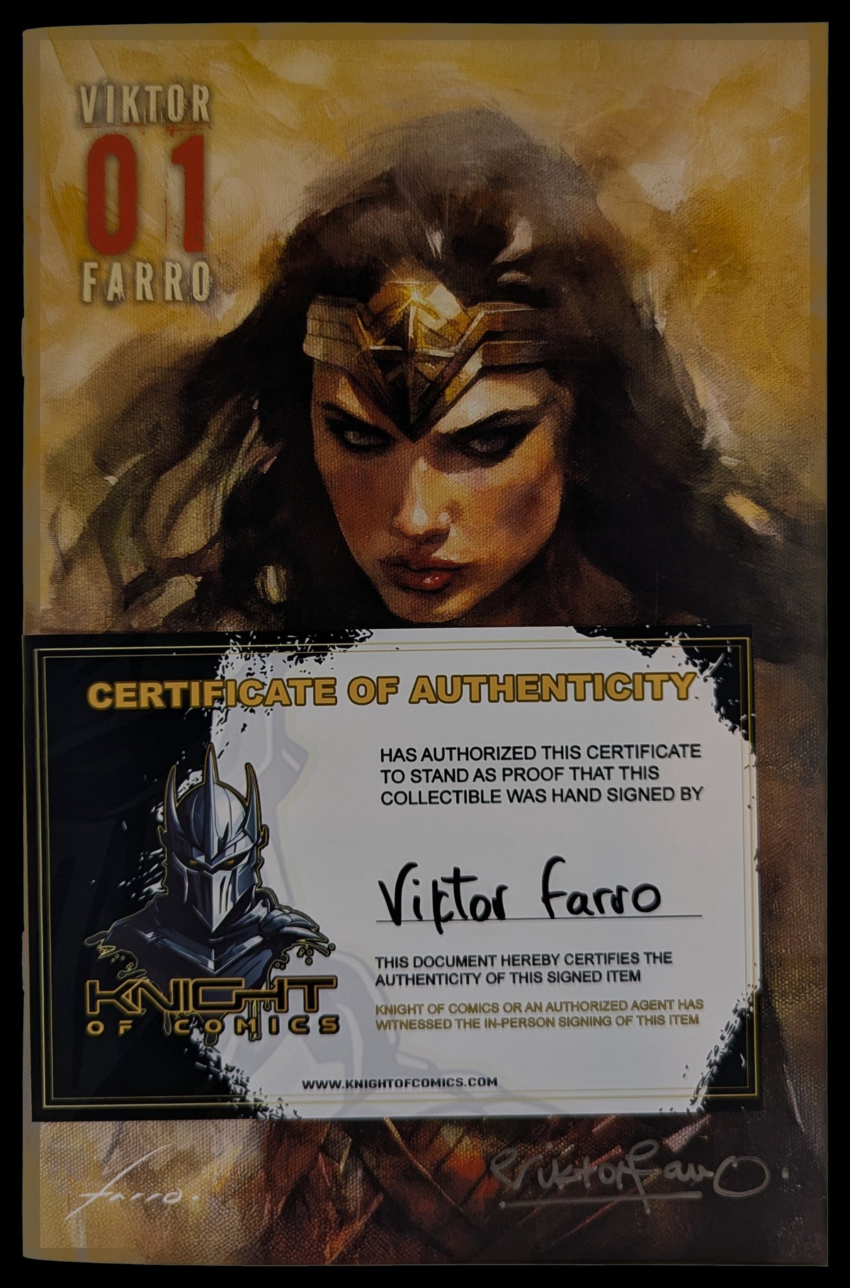 Viktor Farro Art Book | Wonder Woman Signed by Viktor Farro COA