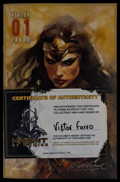 Viktor Farro Art Book | Wonder Woman Signed by Viktor Farro COA