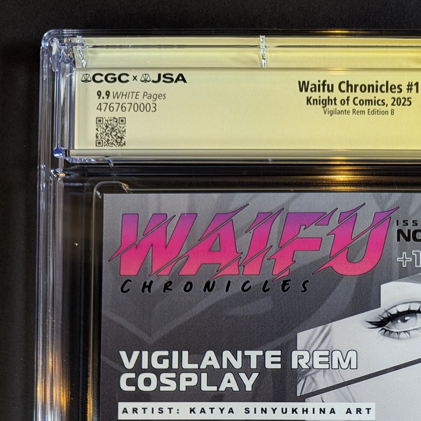 CGC 9.9 JSA | Waifu Chronicles "Vigilante Rem" Signed/Remark Katya Sinyukhina