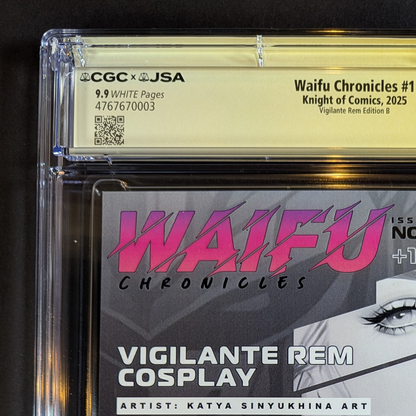 CGC 9.9 JSA | Waifu Chronicles "Vigilante Rem" Signed/Remark Katya Sinyukhina
