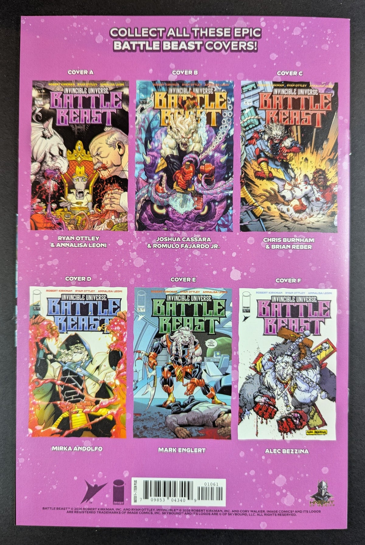 Battle Beast #10 | Katya Sinyukhina SDCC Virgin Variant LTD 1000