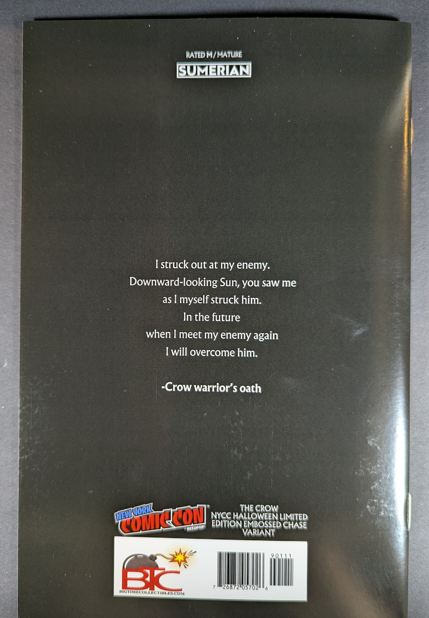 The Crow | NYCC Exclusive LTD 50 Virgin Embossed Edition VF/NM