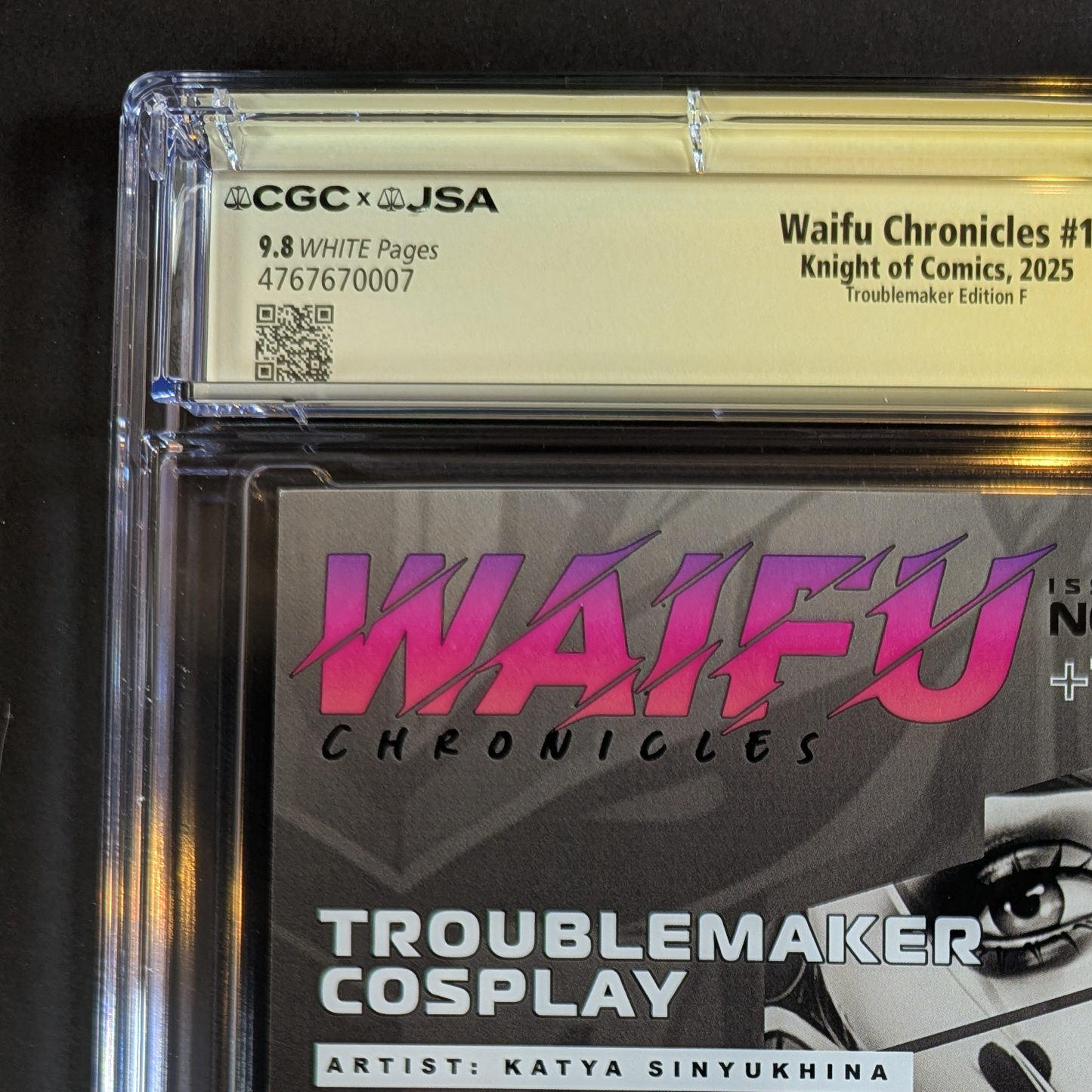 CGC 9.8 JSA | Waifu Chronicles "Troublemaker" | Cover F Signed Katya Sinyukhina