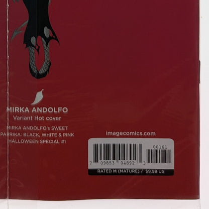 Mirka Andolfos Sweet Paprika Black White and Pink Halloween Special #1 Cover F
