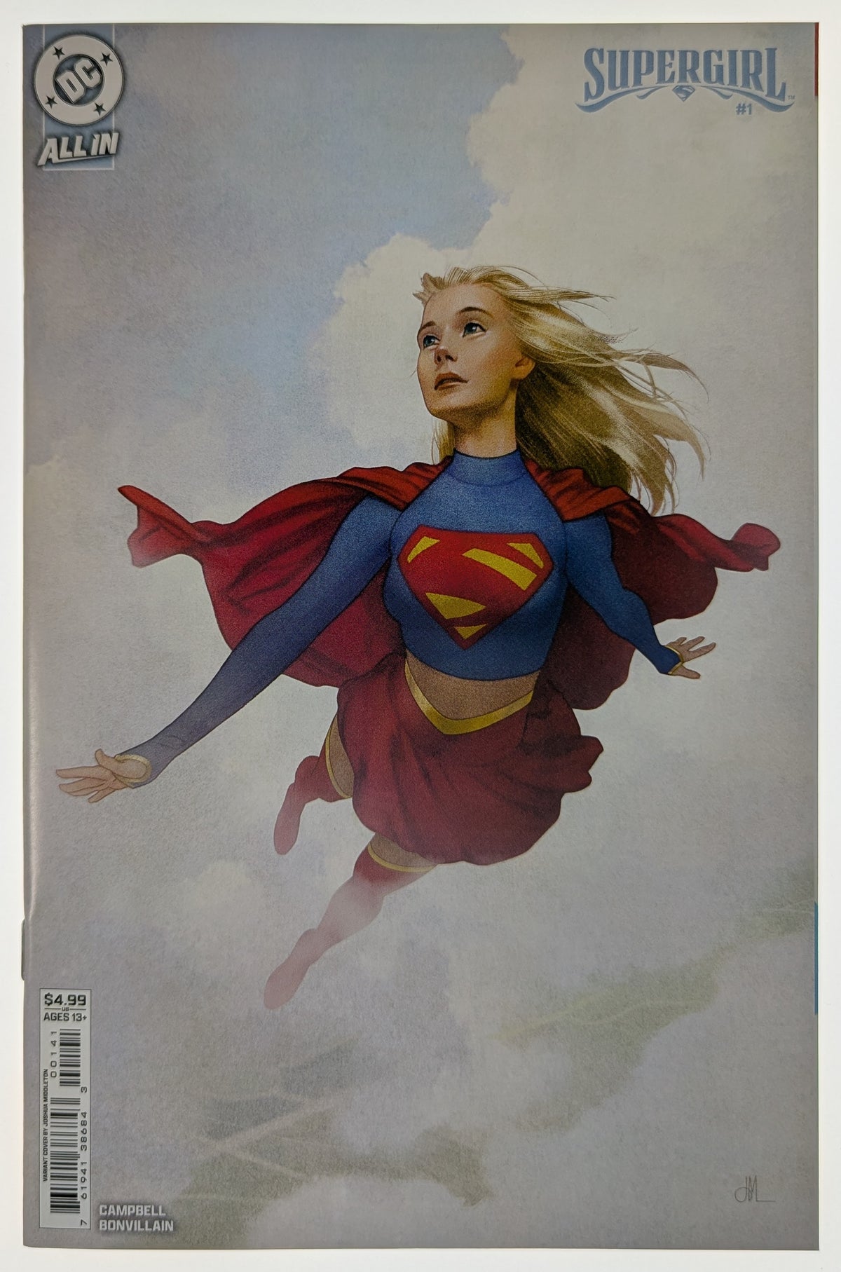 Supergirl #1 Cover D Joshua Middleton Card Stock Cover