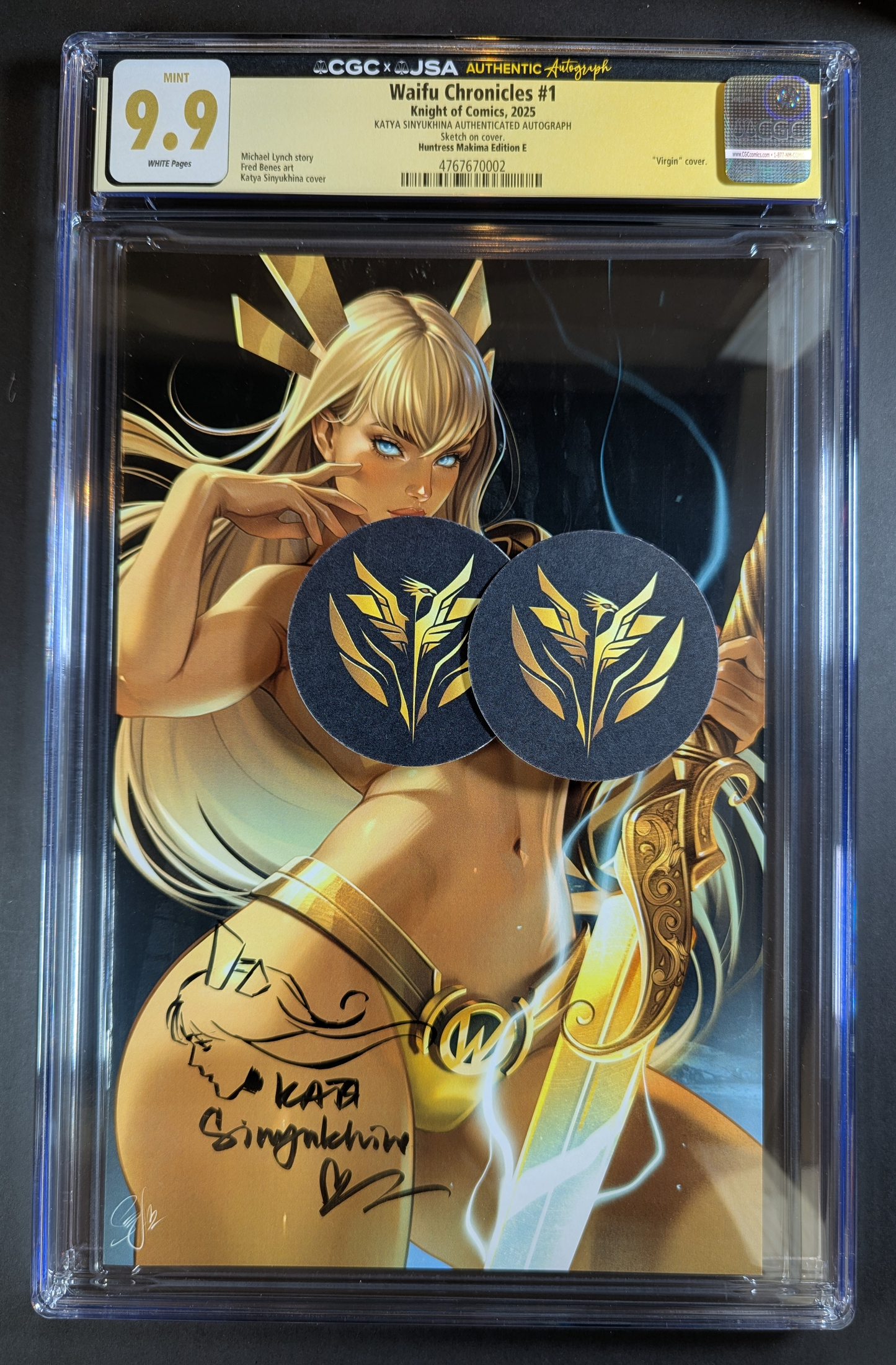CGC 9.9 JSA | Waifu Chronicles "Huntress Makima" Cvr E Signed Katya Sinyukhina